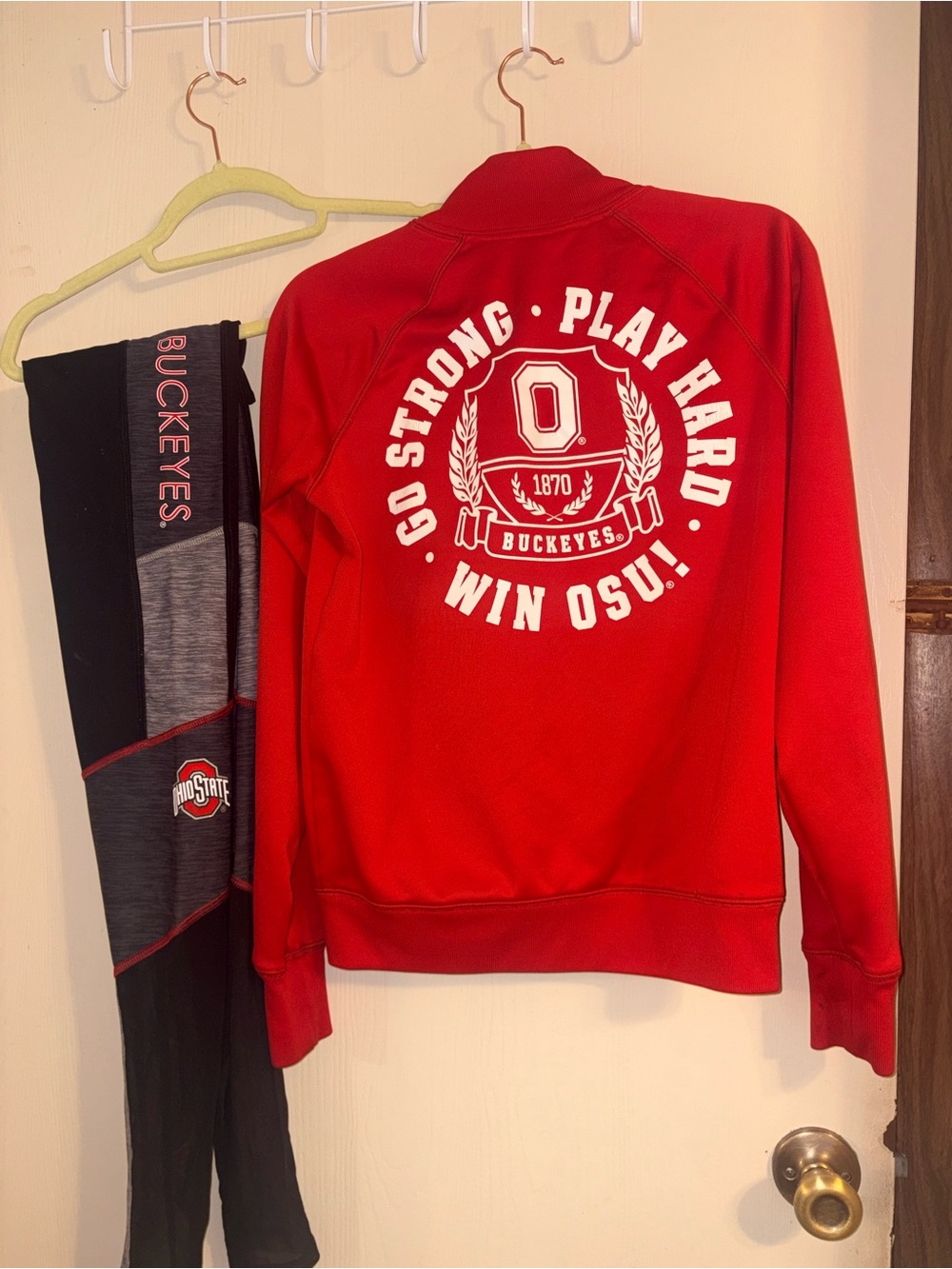 PINK Victoria’s Secret vintage Ohio State Buckeyes Red Full Zip Tracksuit